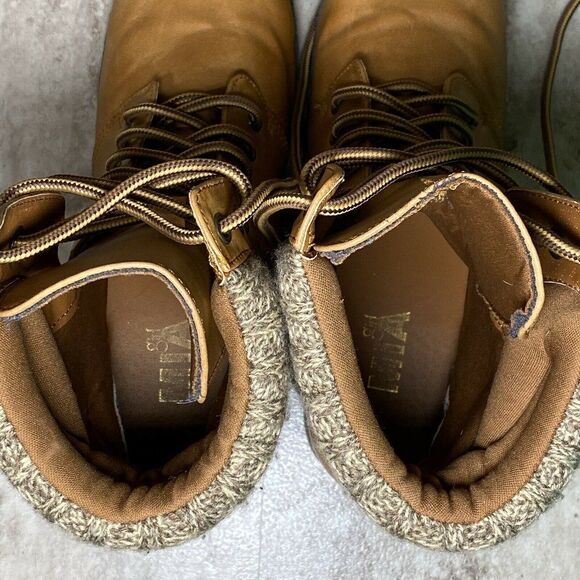 MIA Women's Melborne Ankle Boot Brown with Coordinating Sweater Trim Size 7 - Picture 8 of 9